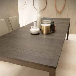 Consola De Mesa Extensible Moderna En Madera De Roble Y Metal Made In Italy - Nappo -Tienda De Decoración consolle moderna allungabile in legno rovere e metallo made in italy nappo 10
