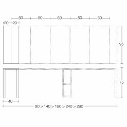 Consola De Mesa Extensible Moderna En Madera De Roble Y Metal Made In Italy - Nappo -Tienda De Decoración consolle moderna allungabile in legno rovere e metallo made in italy nappo 13