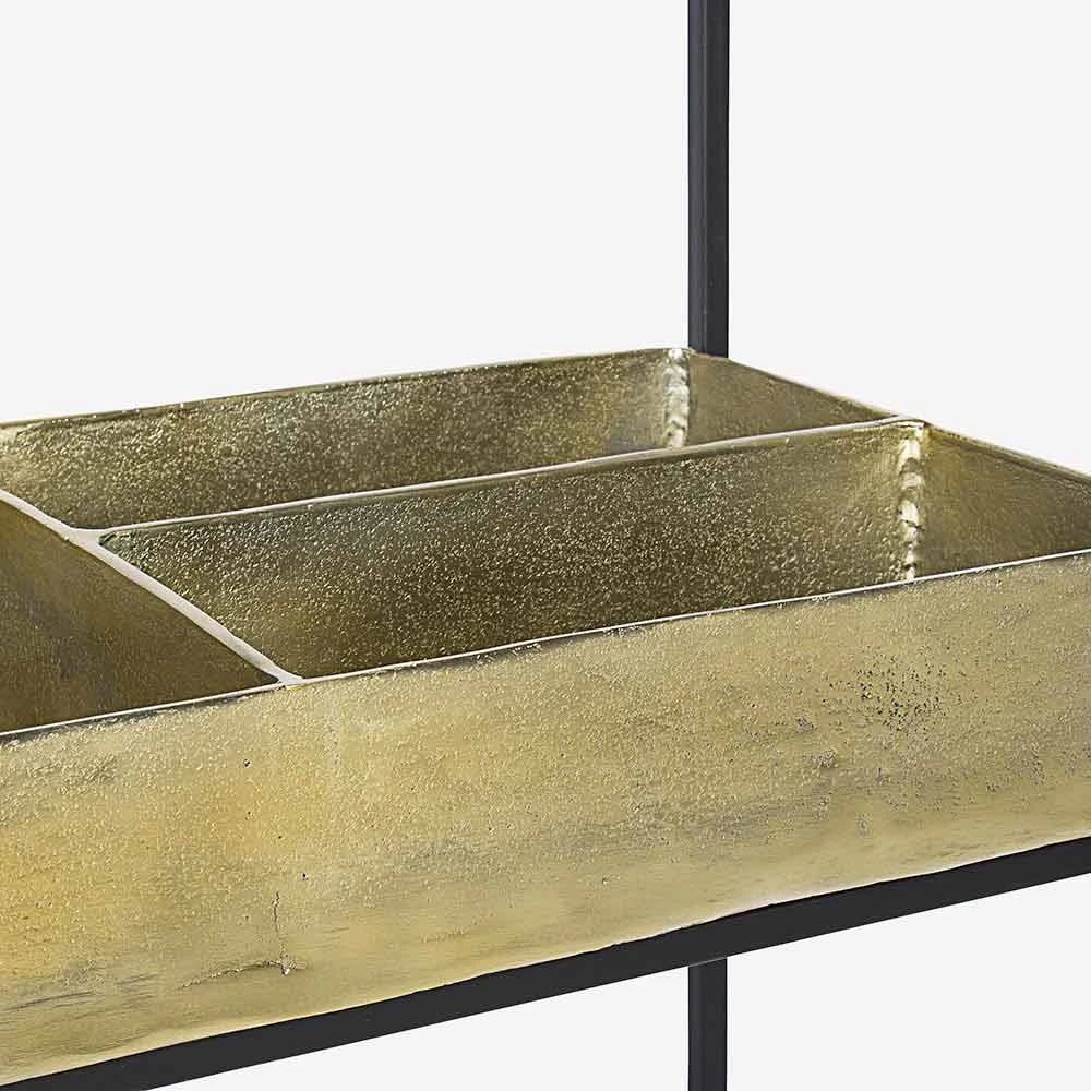 Consola De Diseño Industrial En Acero Y Vidrio Homemotion - Malpensa 6 Consola De Diseño Industrial En Acero Y Vidrio Homemotion - Malpensa - Imagen 4