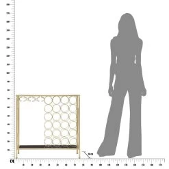 Consola Portabotellas De Vidrio Dorado Con Estructura De Hierro - Vicio -Tienda De Decoración consolle porta bottiglie in vetro con struttura in ferro dorato vicio 6