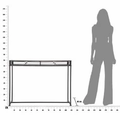 Consola De Sala De Estar Rectangular De Estilo Moderno En Hierro Y MDF - Wendell -Tienda De Decoración consolle salotto stile moderno rettangolare in ferro e mdf wendell 5