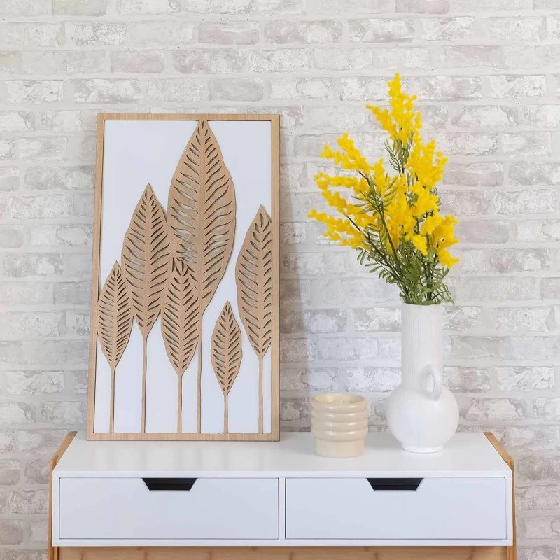 CUADRO HOJAS ALTEA BICOLOR 4 CUADRO HOJAS ALTEA BICOLOR - Imagen 2