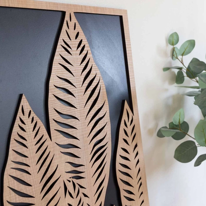 CUADRO HOJAS ALTEA BICOLOR 6 CUADRO HOJAS ALTEA BICOLOR - Imagen 4