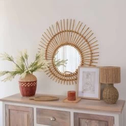 ESPEJO CORENZO MIMBRE 90CM -Tienda De Decoración espejo corenzo mimbre 90cm 2