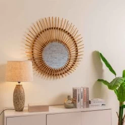 ESPEJO CORENZO MIMBRE 90CM -Tienda De Decoración espejo corenzo mimbre 90cm 3