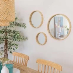 ESPEJO REDONDO NICOSIA RATÁN -Tienda De Decoración espejo redondo nicosia ratan 2