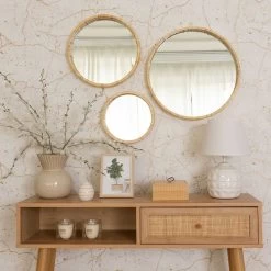 ESPEJO REDONDO NICOSIA RATÁN -Tienda De Decoración espejo redondo nicosia ratan 3