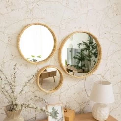 ESPEJO REDONDO NICOSIA RATÁN -Tienda De Decoración espejo redondo nicosia ratan 5