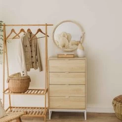 ESPEJO DE MADERA REDONDO SUSA 50CM -CASIKA -Tienda De Decoración espejo susa madera redondo 50cm 3