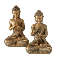 FIGURA BUDA TISYA DORADA 12CM -Tienda De Decoración figura buda tisya dorada 12cm 3