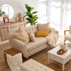 FUNDA COJÍN CORALINA ALGODÓN 60CM -Tienda De Decoración funda cojin coralina algodon 60cm 5