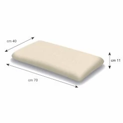 Almohada Ergonómica De Espuma Memory 11 Cm De Altura, 2 Piezas - Jasmine -Tienda De Decoración guanciale in memory foam alto 11 cm prodotto in italia gelsomino 1