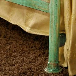 Cama De Una Hora Y Media En Hierro Forjado Verde Cobre Gabriella -Tienda De Decoración letto a una piazza e mezzo in ferro battuto verde rame gabriella 3