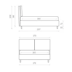 Cama Doble Con Caja De Almacenamiento Made In Italy - Ernesta 31 Cama Doble Con Caja De Almacenamiento Made In Italy - Ernesta -Tienda De Decoración letto matrimoniale con box contenitore realizzato in italia ernesta 13