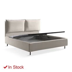Cama Doble Con Caja De Almacenamiento Made In Italy - Ernesta