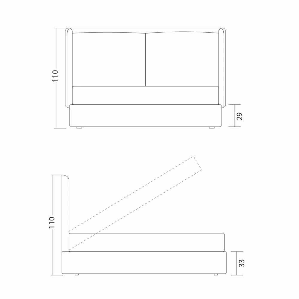 Cama Doble Con Cama Contenedor, Diseño Moderno, Kate By Bolzan 10 Cama Doble Con Cama Contenedor, Diseño Moderno, Kate By Bolzan - Imagen 8