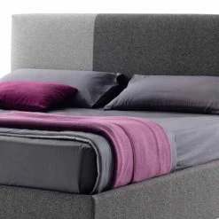 Cama Doble En Tela Bicolor Con Caja Made In Italy - Jasmine -Tienda De Decoración letto matrimoniale con contenitore in tessuto bicolore made in italy jasmine 2