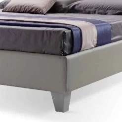 Cama Doble De Diseño Moderno Tapizada Con Caja Made In Italy - Ciottolino -Tienda De Decoración letto matrimoniale di design moderno imbottito con box made in italy ciottolino 2