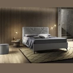 Cama Doble Tapizada Con Caja De Almacenamiento Made In Italy - Girasol -Tienda De Decoración letto matrimoniale imbottito con box contenitore made in italy girasole 3