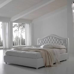 Cama Doble Con Contenedor, Diseño Clásico Capri By Bolzan