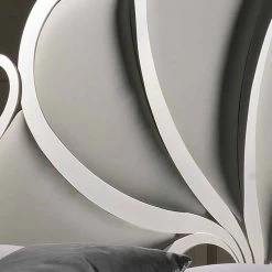 Cama Doble Acolchada Con Cristales De Kimberly -Tienda De Decoración letto matrimoniale in ferro imbottito con cristalli kimberly 4