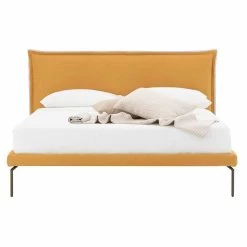 Cama Doble De Tela Con Pies Metálicos Made In Italy - Glorio -Tienda De Decoración letto matrimoniale in tessuto con piedini in metallo made in italy glorio 7