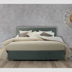 Cama Doble En Tela O Cuero Ecológico Con Contenedor Hecho En Italia - Etoile -Tienda De Decoración letto matrimoniale in tessuto o ecopelle con contenitore made in italy etoile 13