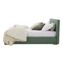 Cama Doble En Tela O Cuero Ecológico Con Contenedor Hecho En Italia - Etoile -Tienda De Decoración letto matrimoniale in tessuto o ecopelle con contenitore made in italy etoile 2