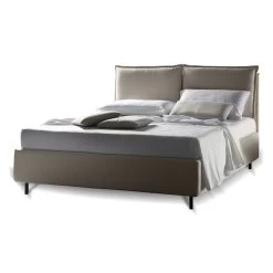 Cama Doble Moderna Con Cabecero Tapizado Made In Italy - Ernesta -Tienda De Decoración letto matrimoniale moderno con testata imbottita realizzato in italia ernesta