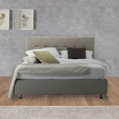 Cama Doble Moderna De Lujo Con Caja De Almacenamiento Made In Italy - Orfei -Tienda De Decoración letto matrimoniale moderno di lusso con box contenitore made in italy orfei 13