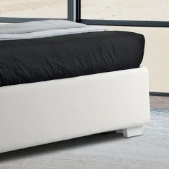 Cama Doble Moderna En Piel Sintética Con Contentiore - Ozzano -Tienda De Decoración letto matrimoniale moderno in ecopelle con contentiore ozzano 15