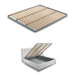 Cama Doble Moderna En Piel Sintética Con Contentiore - Ozzano -Tienda De Decoración letto matrimoniale moderno in ecopelle con contentiore ozzano 18