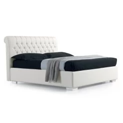 Cama Doble Moderna En Piel Sintética Con Contentiore - Ozzano -Tienda De Decoración letto matrimoniale moderno in ecopelle con contentiore ozzano 9