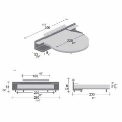 Cama Doble Redonda Con Revestimiento De Ecopiel, Diseño Made In Italy - Vesio -Tienda De Decoración letto rotondo matrimoniale rivestito in ecopelle di design made in italy vesio 10