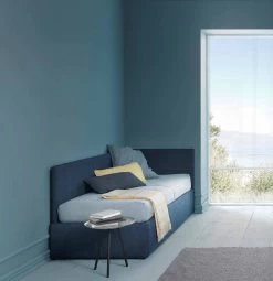 Cama Simple, Con Cabecero De Esquina Y Panel Lateral Línea 4 Bolzan -Tienda De Decoración letto singolo ad angolo con testiera e pannello laterale line4 bolzan 13