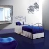 Cama Individual En Hierro Forjado Casiopea, Calidad Hecha En Italia