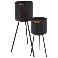 MACETERO GODOY NEGRO -Tienda De Decoración macetero godoy negro 1