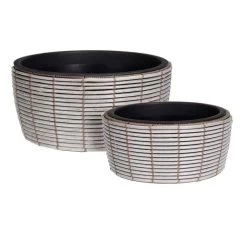 MACETERO HALOM GRIS -Tienda De Decoración macetero halom gris 1