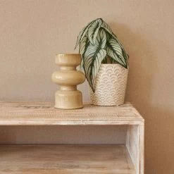 MACETERO VARUNA PORCELANA 17X15CM -Tienda De Decoración macetero varuna escamas 3col 2