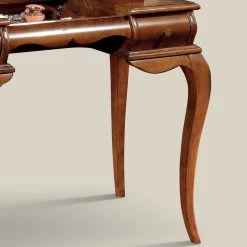 Tocador De Maquillaje Clásico En Madera De Nogal Made In Italy - Hastings -Tienda De Decoración mobile toeletta trucco classica in legno noce made in italy hastings 2