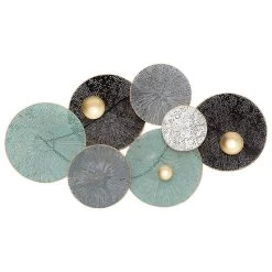 PANEL METÁLICO DECORATIVO CIRCLES 90CM - CASIKA