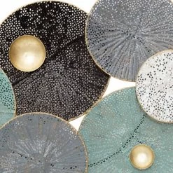 PANEL METÁLICO DECORATIVO CIRCLES 90CM - CASIKA -Tienda De Decoración panel metalico circles 90cm 4