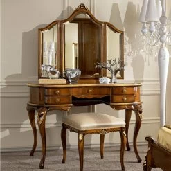 Peine De Maquillaje Clásico De Madera Con Espejo Made In Italy - Cambrige