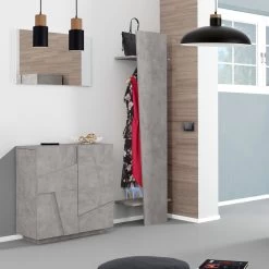 Zapatero Interior Con 2 Puertas De Melamina Made In Italy - Naditza -Tienda De Decoración scarpiera da interno con 2 ante in melaminico made in italy naditza 9