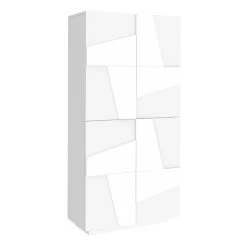 Zapatero Interior De Melamina Con 4 Puertas Made In Italy - Naditza -Tienda De Decoración scarpiera in melaminico da interno con 4 ante made in italy naditza