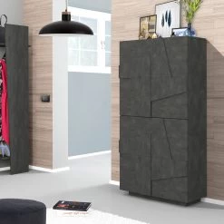 Zapatero Interior De Melamina Con 4 Puertas Made In Italy - Naditza -Tienda De Decoración scarpiera in melaminico da interno con 4 ante made in italy naditza 7