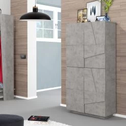 Zapatero Interior De Melamina Con 4 Puertas Made In Italy - Naditza -Tienda De Decoración scarpiera in melaminico da interno con 4 ante made in italy naditza 9