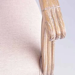Silla Clásica Con Reposabrazos En Madera De Fresno Y Tela Homemotion - Merengue -Tienda De Decoración sedia classica con braccioli in legno di frassino e tessuto homemotion meringa 3