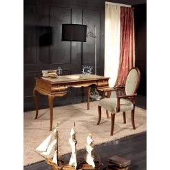 Silla Clásica Madera Y Tela Con O Sin Reposabrazos Made In Italy - Ellie -Tienda De Decoración sedia classica legno e tessuto con o senza braccioli made in italy ellie 3