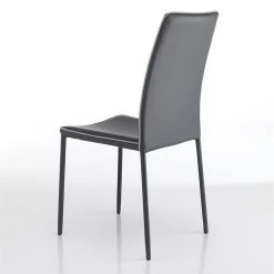 Silla De Cocina Apilable Tapizada En Piel Sintética, 4 Piezas - Adelmo -Tienda De Decoración sedia cucina impilabile rivestita in pelle sintetica 4 pezzi adelmo 2